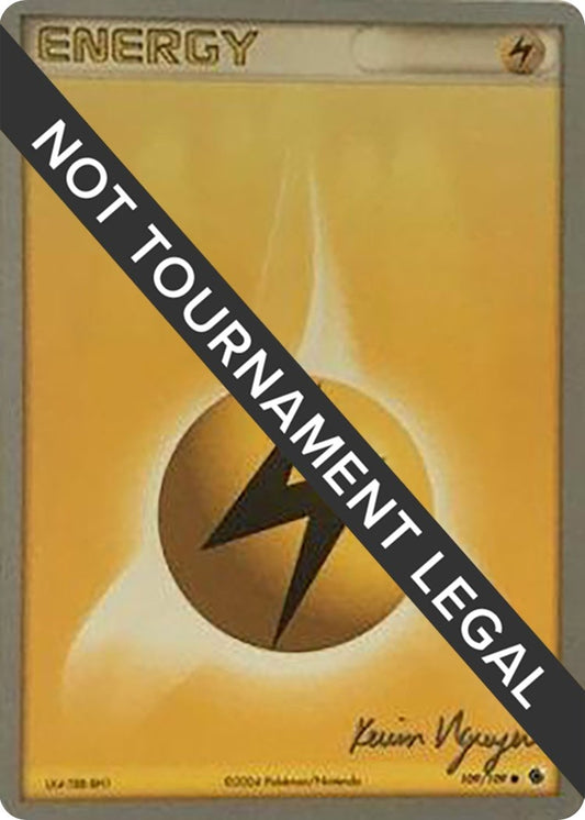 Image for Lightning Energy - 2004 (Kevin Nguyen) (109/109) (World Championship Decks) - Pokemon