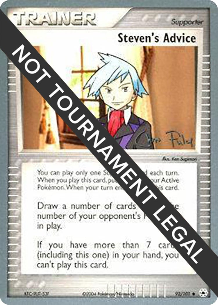 Image for Steven's Advice - 2004 (Chris Fulop) (92/101) (World Championship Decks) - Pokemon
