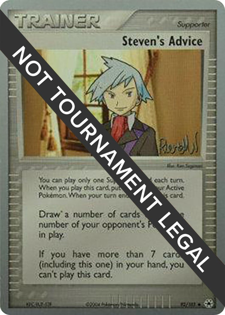 Image for Steven's Advice - 2004 (Reed Weichler) (92/101) (World Championship Decks) - Pokemon