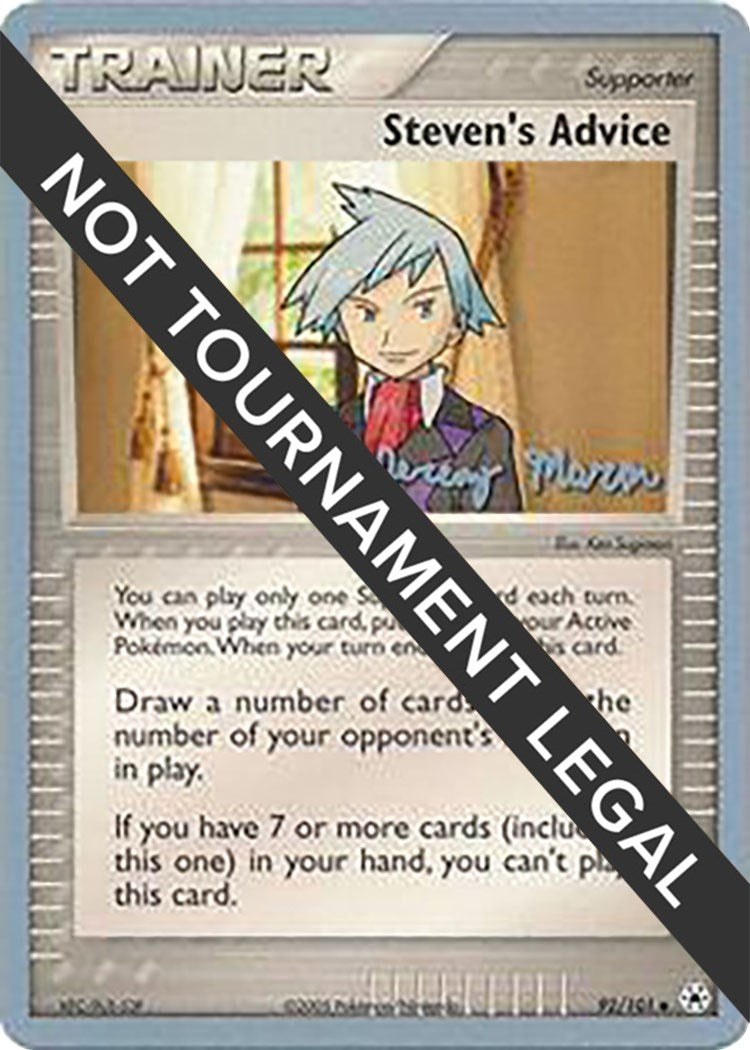 Image for Steven's Advice - 2005 (Jeremy Maron) (92/101) (World Championship Decks) - Pokemon