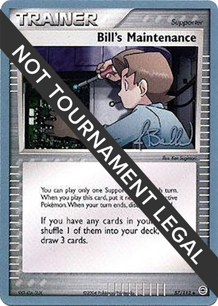 Image for Bill's Maintenance - 2006 (Jimmy Ballard) (87/112) (World Championship Decks) - Pokemon