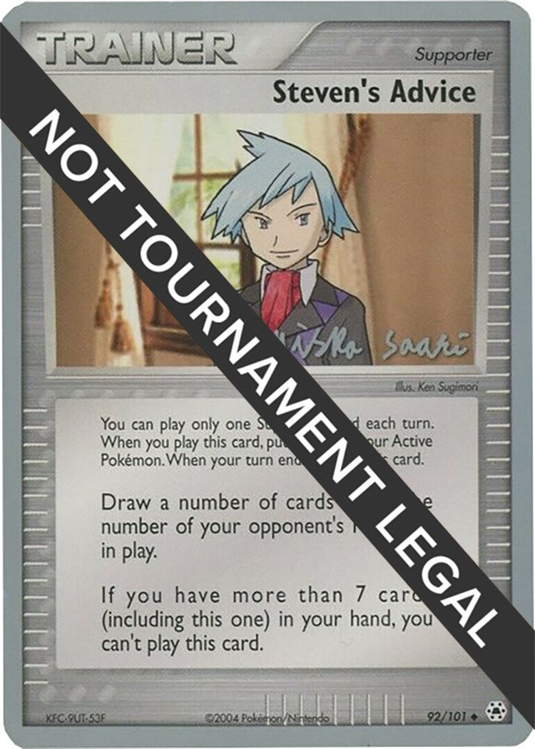 Image for Steven's Advice - 2006 (Miska Saari) (92/101) (World Championship Decks) - Pokemon