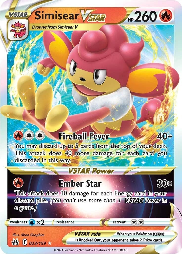 Image for Simisear VSTAR (023/159) (Crown Zenith) - Pokemon