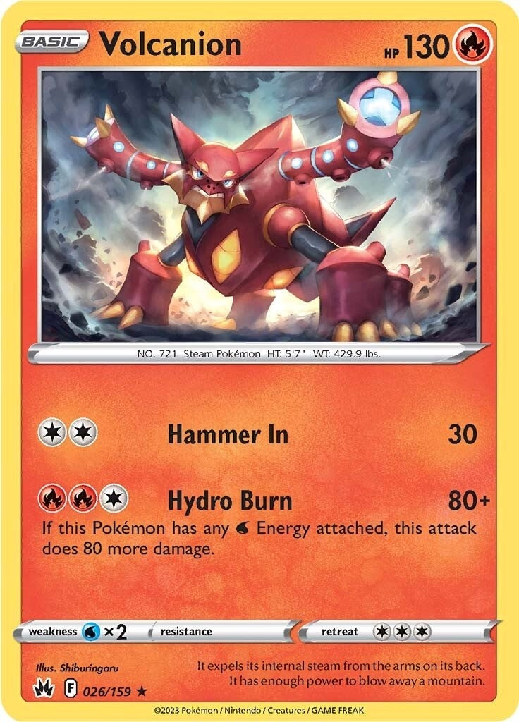 Image for Volcanion (026/159) (Crown Zenith) - Pokemon