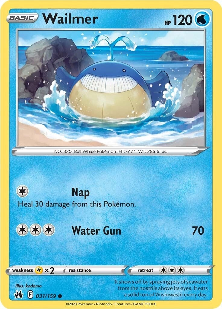 Image for Wailmer (031/159) (Crown Zenith) - Pokemon