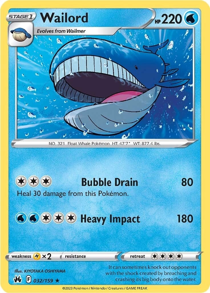 Image for Wailord (032/159) (Crown Zenith) - Pokemon