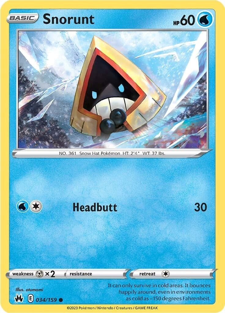 Image for Snorunt (034/159) (Crown Zenith) - Pokemon