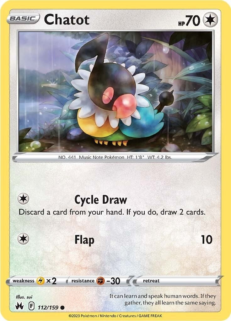 Image for Chatot (112/159) (Crown Zenith) - Pokemon
