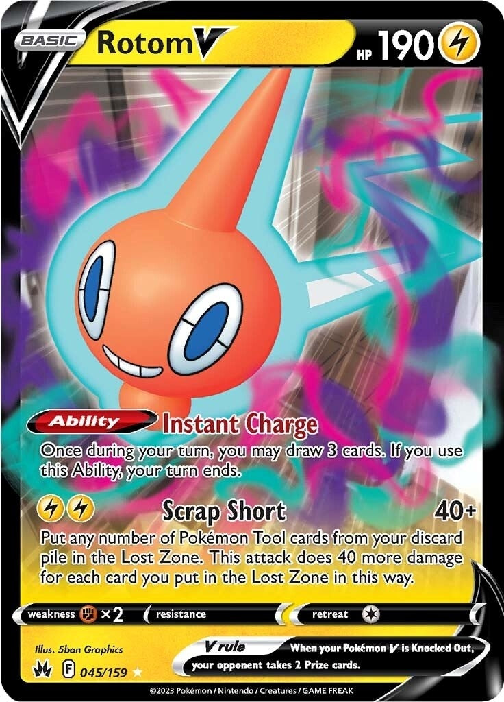Image for Rotom V (045/159) (Crown Zenith) - Pokemon