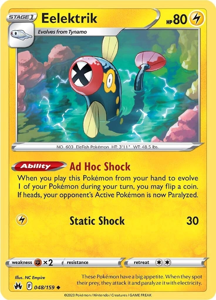 Image for Eelektrik (048/159) (Crown Zenith) - Pokemon