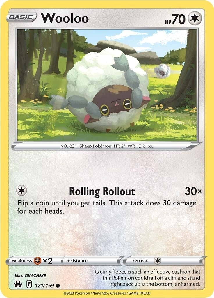 Image for Wooloo (121/159) (Crown Zenith) - Pokemon