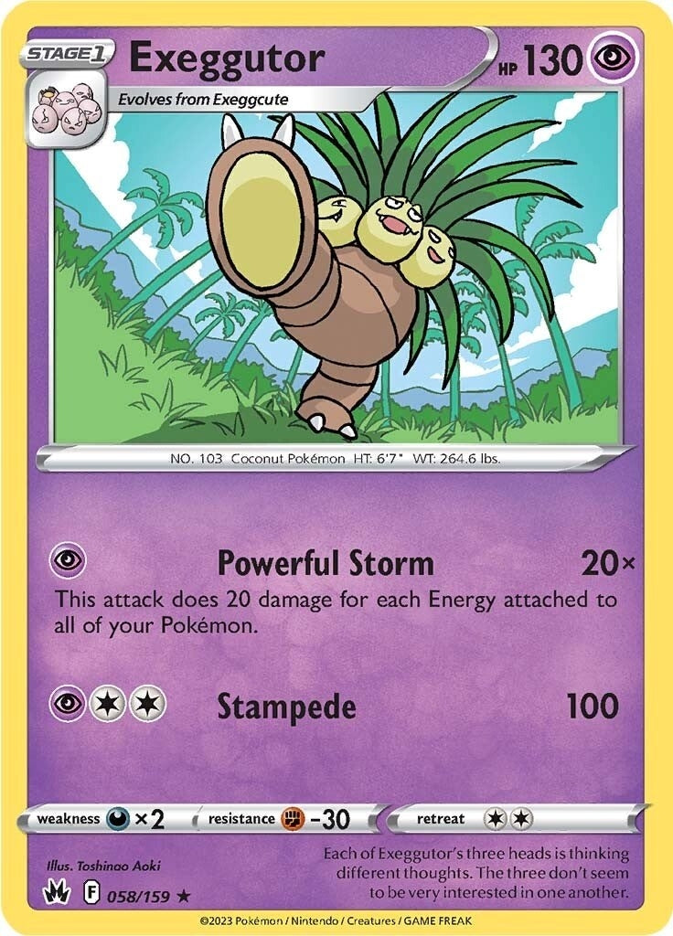 Image for Exeggutor (058/159) (Crown Zenith) - Pokemon
