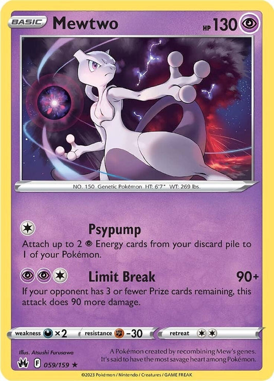 Image for Mewtwo (059/159) (Crown Zenith) - Pokemon