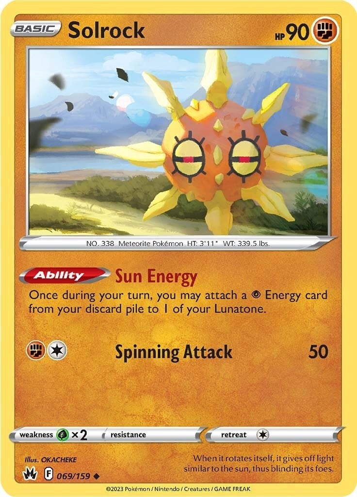 Image for Solrock (069/159) (Crown Zenith) - Pokemon