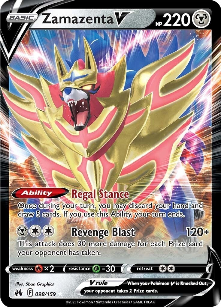 Image for Zamazenta V (098/159) (Crown Zenith) - Pokemon