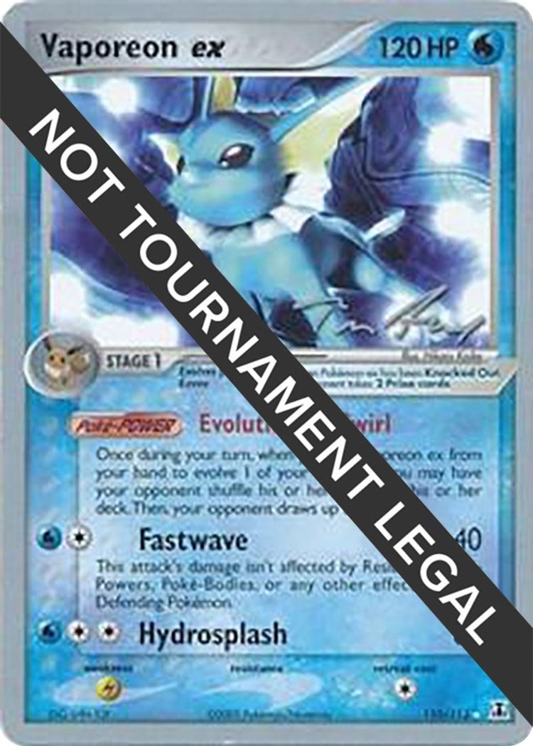 Image for Vaporeon ex - 2007 (Tom Roos) (110/113) (World Championship Decks) - Pokemon
