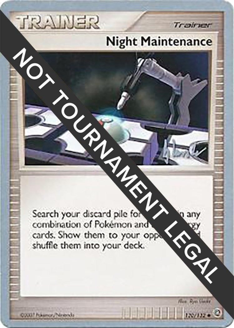 Image for Night Maintenance - 2008 (Dylan Lefavour) (120/132) (World Championship Decks) - Pokemon