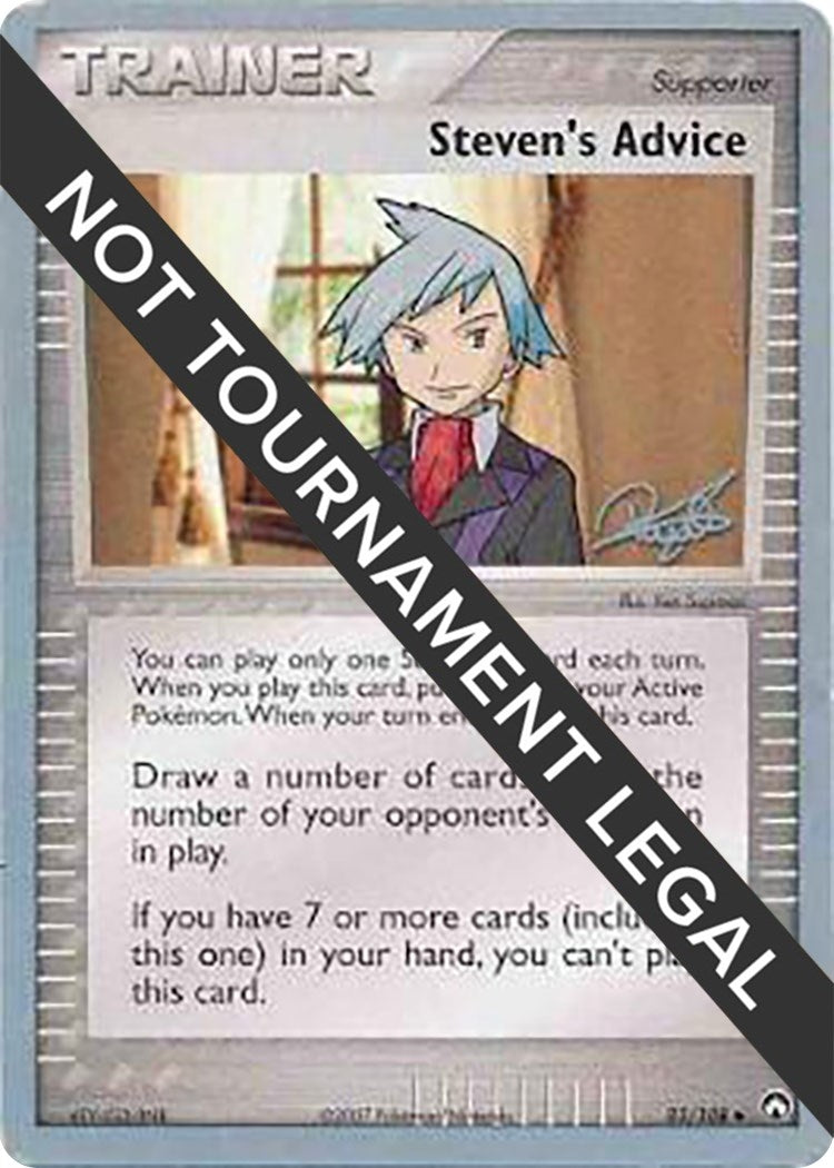 Image for Steven's Advice - 2008 (Paul Atanassov) (83/108) (World Championship Decks) - Pokemon