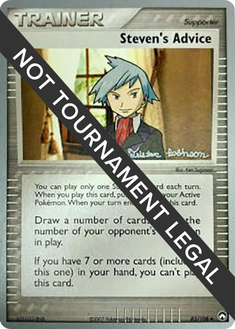 Image for Steven's Advice - 2008 (Tristan Robinson) (83/108) (World Championship Decks) - Pokemon