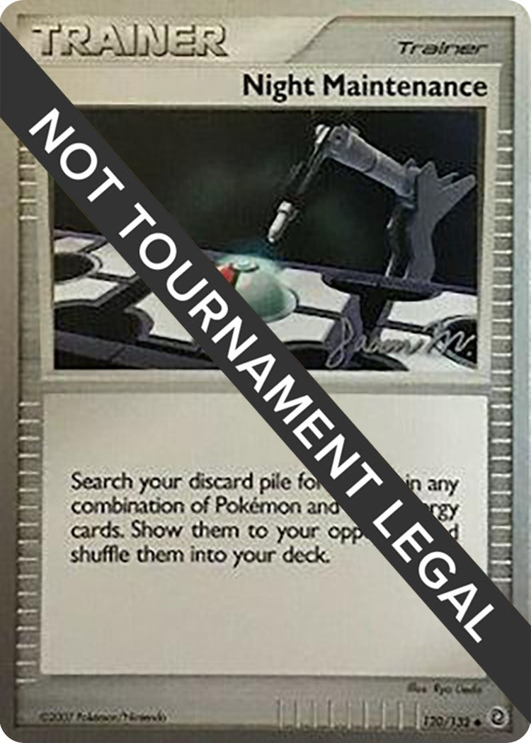 Image for Night Maintenance - 2009 (Jason Martinez) (120/132) (World Championship Decks) - Pokemon