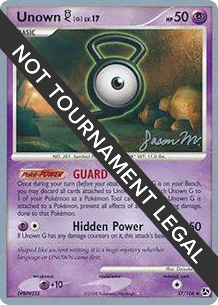 Image for Unown [G] - 2009 (Jason Martinez) (57/106) (World Championship Decks) - Pokemon