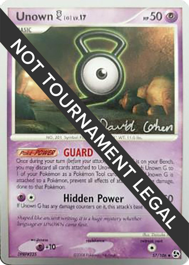 Image for Unown [G] - 2009 (David Cohen) (57/106) (World Championship Decks) - Pokemon