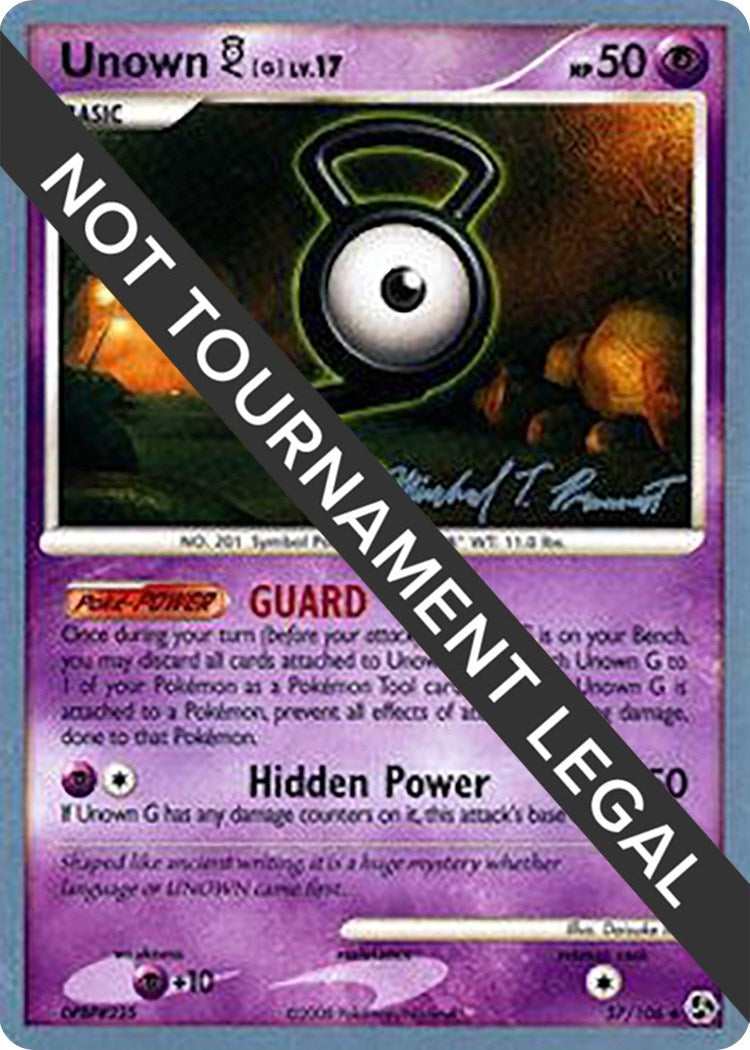Image for Unown [G] - 2010 (Michael Pramawat) (57/106) (World Championship Decks) - Pokemon