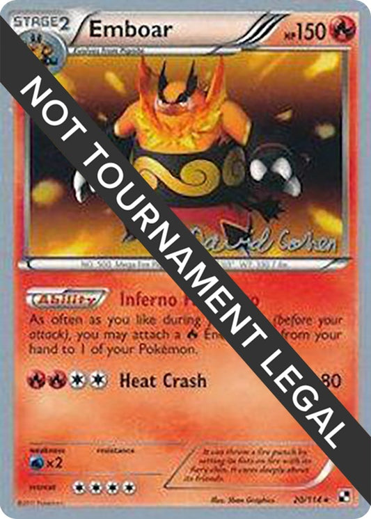Image for Emboar - 2011 (David Cohen) (20/114) (World Championship Decks) - Pokemon