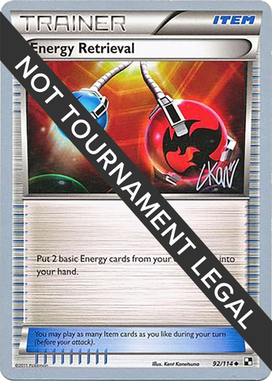 Image for Energy Retrieval - 2011 (Christopher Kan) (92/114) (World Championship Decks) - Pokemon