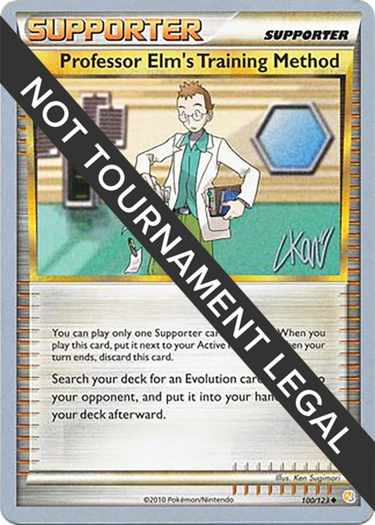 Image for Professor Elm's Training Method - 2011 (Christopher Kan) (100/123) (World Championship Decks) - Pokemon