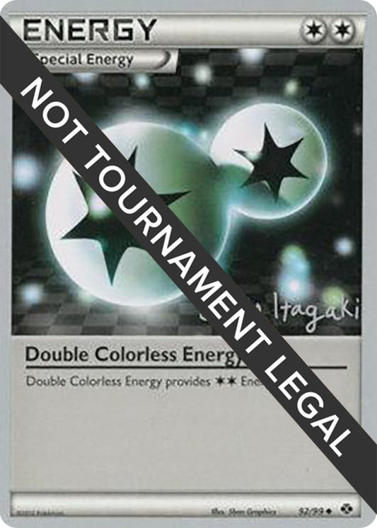 Image for Double Colorless Energy - 2012 (Shuto Itagaki) (92/99) (World Championship Decks) - Pokemon