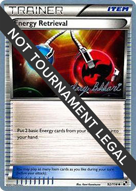 Image for Energy Retrieval - 2012 (Zachary Bokhari) (92/114) (World Championship Decks) - Pokemon