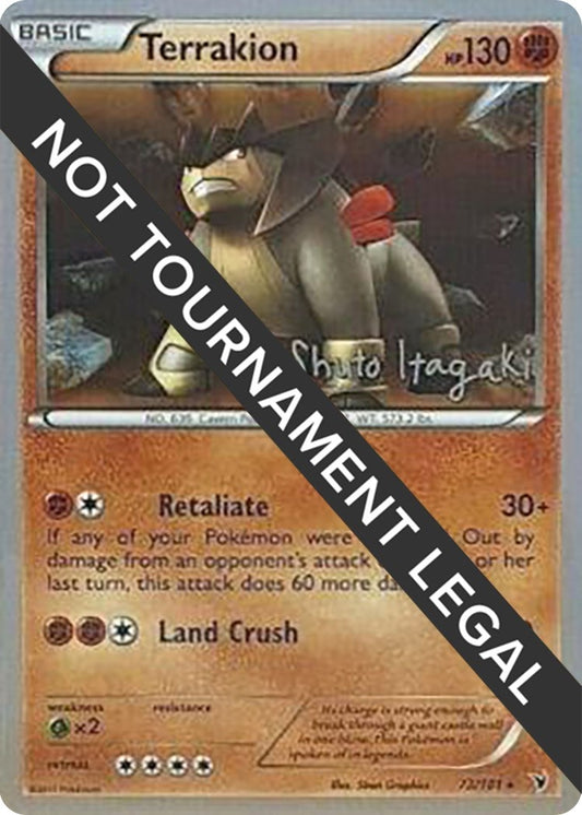 Image for Terrakion - 2012 (Shuto Itagaki) (73/101) (World Championship Decks) - Pokemon