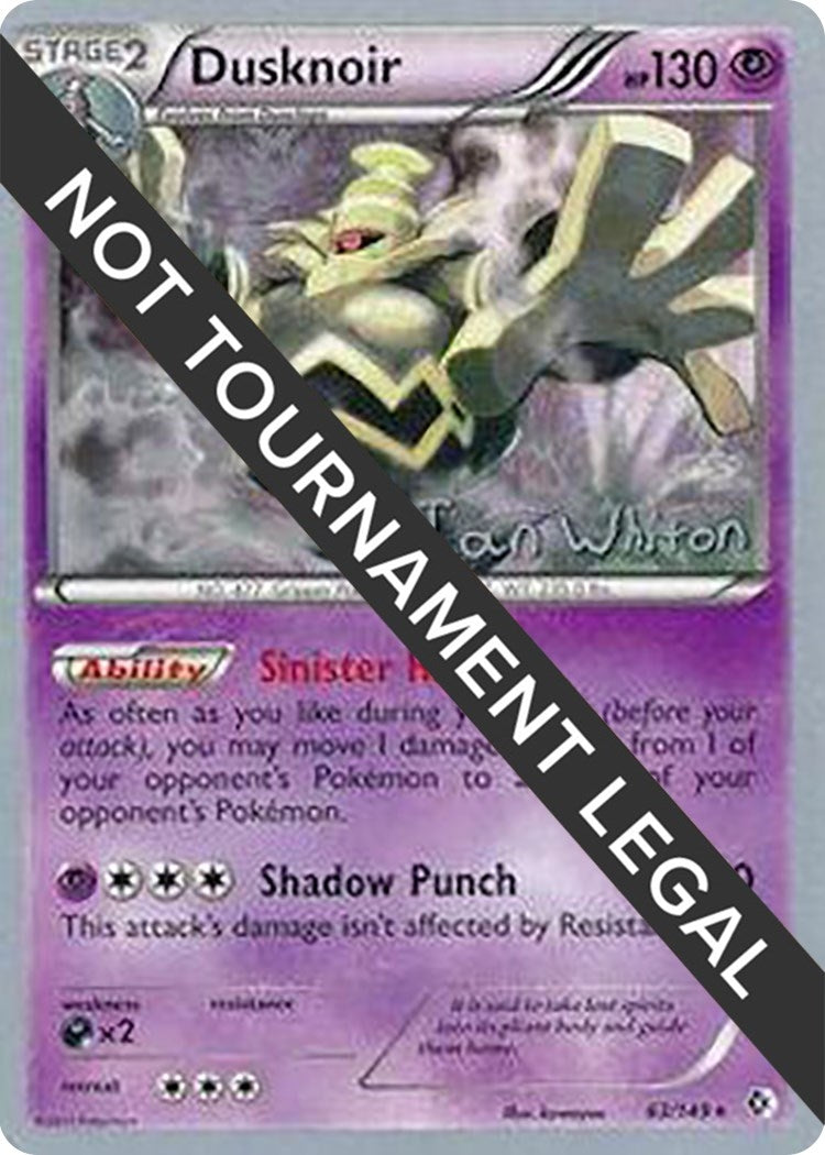 Image for Dusknoir - 2013 (Ian Whiton) (63/149) (World Championship Decks) - Pokemon