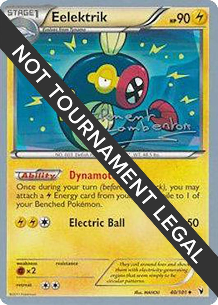 Image for Eelektrik - 2013 (Clement Lamberton) (40/101) (World Championship Decks) - Pokemon