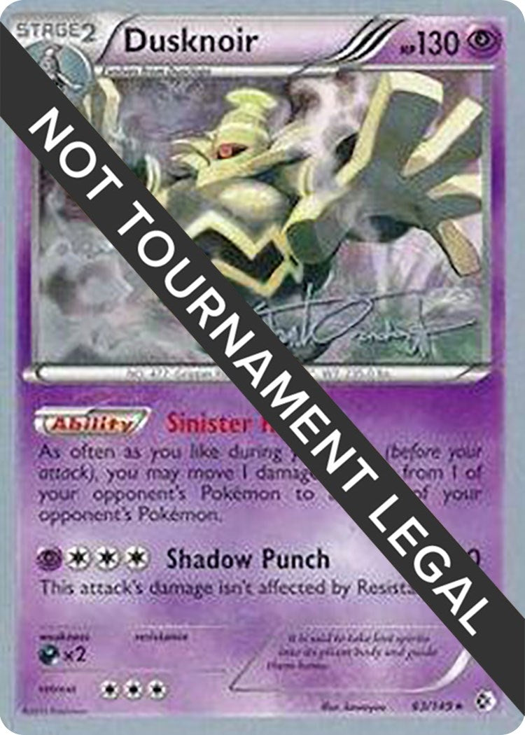 Image for Dusknoir - 2014 (Trent Orndorff) (63/149) (World Championship Decks) - Pokemon