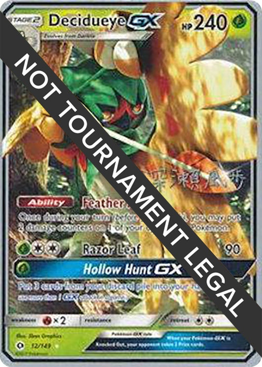 Image for Decidueye GX - 2017 (Kabu Fukase) (12/149) (World Championship Decks) - Pokemon