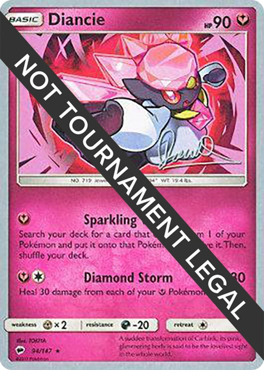 Image for Diancie - 2017 (Diego Cassiraga) (94/147) (World Championship Decks) - Pokemon
