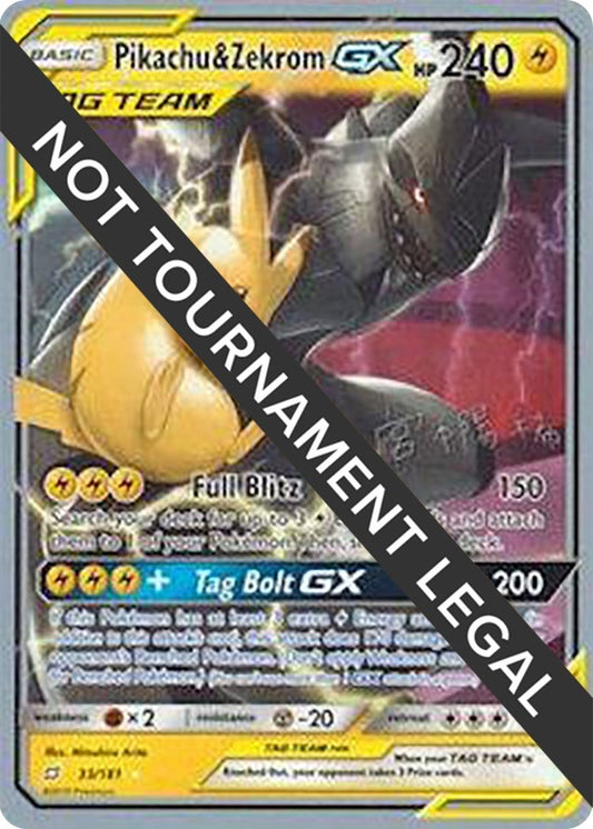 Image for Pikachu & Zekrom GX - 2019 (Haruki Miyamoto) (33/181) (World Championship Decks) - Pokemon