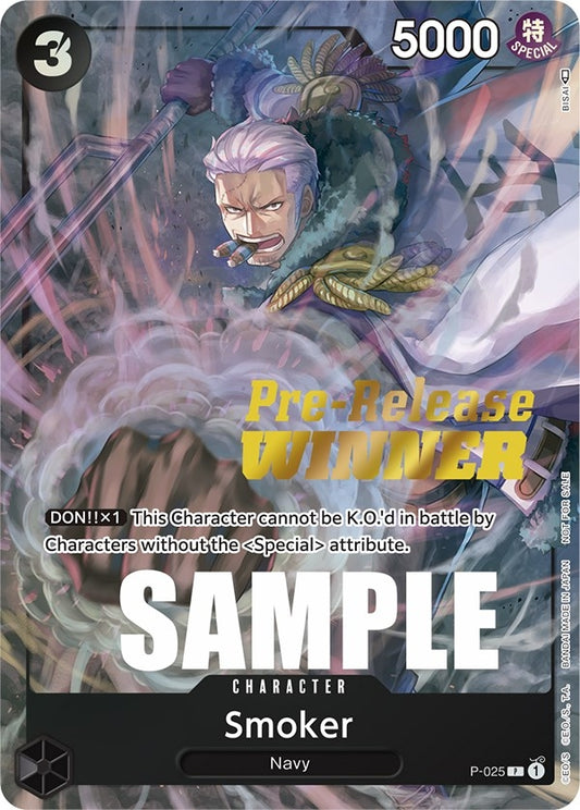 Image for Smoker (Pre-Release) [Winner] (P-025) (One Piece Promotion Cards) - One Piece Card Game