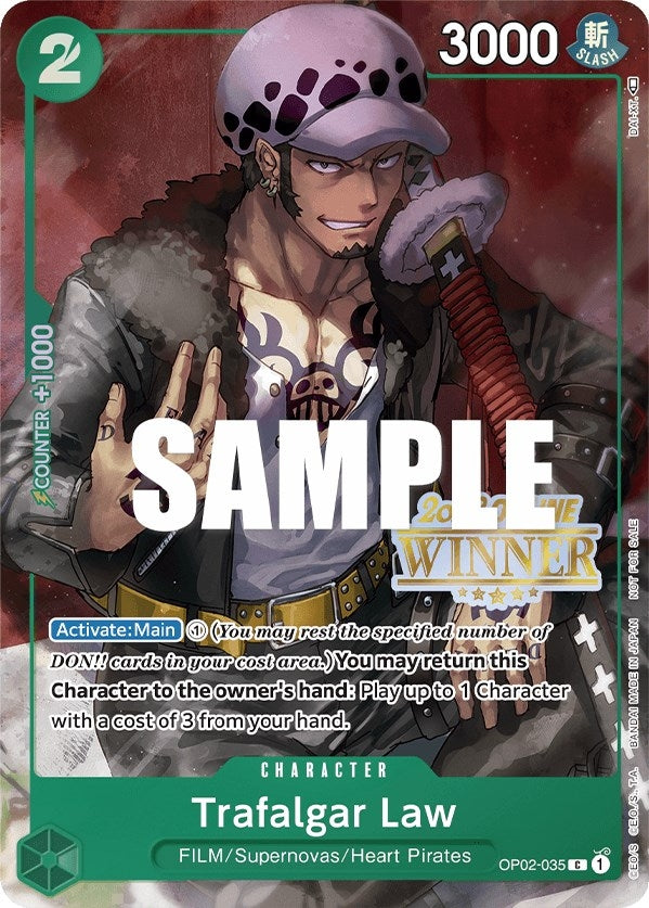Image for Trafalgar Law (Online Regional 2023) [Winner] (OP02-035) (One Piece Promotion Cards) - One Piece Card Game