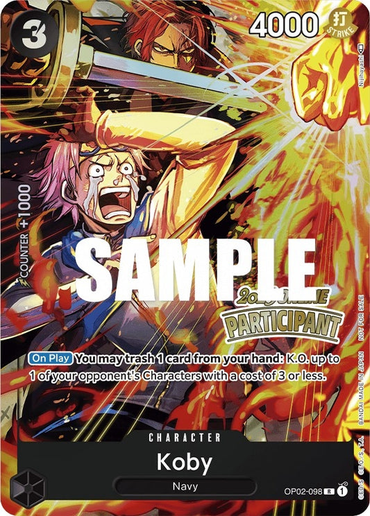 Image for Koby (Online Regional 2023) [Participant] (OP02-098) (One Piece Promotion Cards) - One Piece Card Game