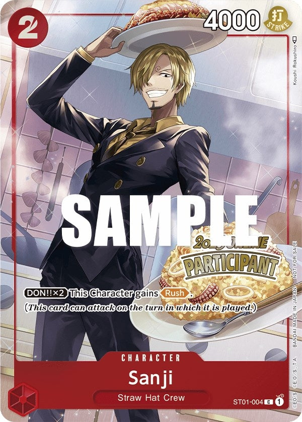 Image for Sanji (Online Regional 2023) [Participant] (ST01-004) (One Piece Promotion Cards) - One Piece Card Game