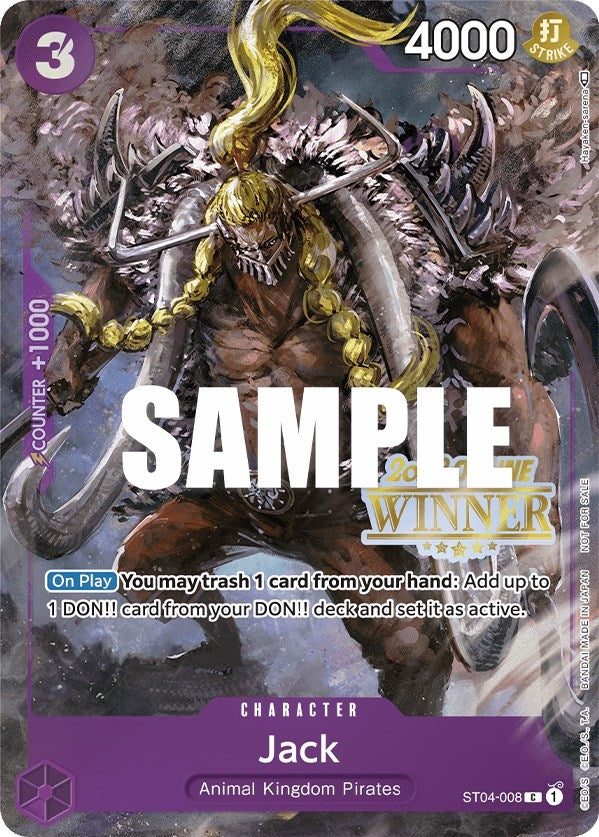 Image for Jack (Online Regional 2023) [Winner] (ST04-008) (One Piece Promotion Cards) - One Piece Card Game