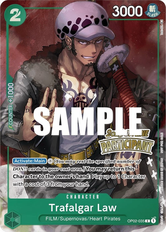 Image for Trafalgar Law (Offline Regional 2023) [Participant] (OP02-035) (One Piece Promotion Cards) - One Piece Card Game