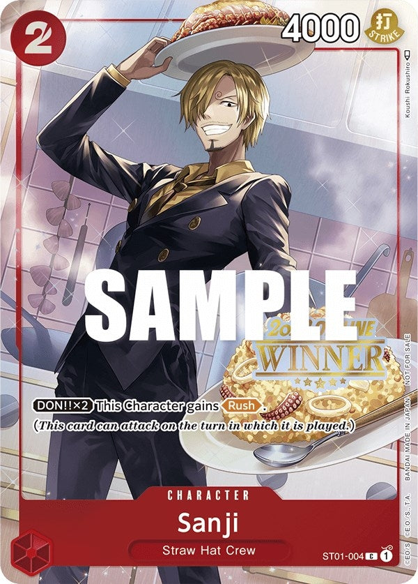 Image for Sanji (Offline Regional 2023) [Winner] (ST01-004) (One Piece Promotion Cards) - One Piece Card Game