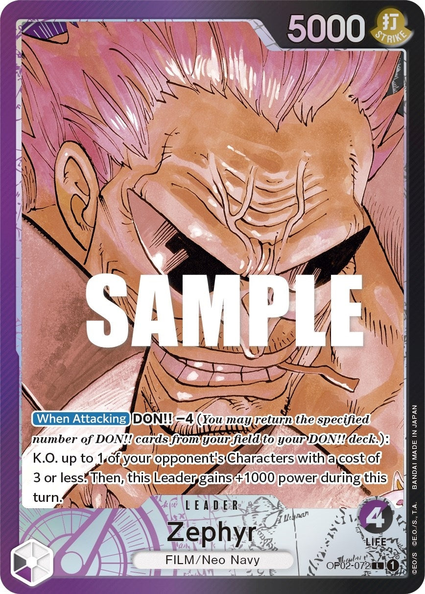Image for Zephyr (Alternate Art) (OP02-072) (Paramount War) - One Piece Card Game