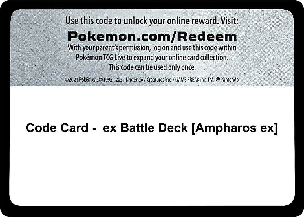 Image for Code Card - ex Battle Deck [Ampharos ex] (Miscellaneous Cards & Products) - Pokemon
