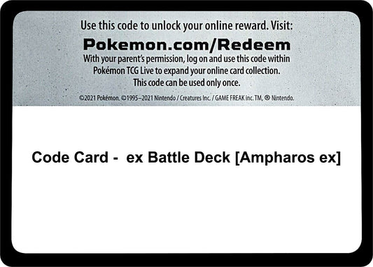 Image for Code Card - ex Battle Deck [Ampharos ex] (Miscellaneous Cards & Products) - Pokemon