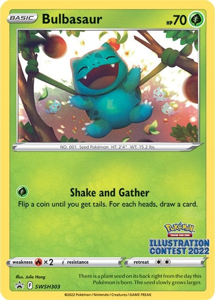 Image for Bulbasaur (Illustration Contest 2022) (SWSH303) (SWSH: Sword & Shield Promo Cards) - Pokemon